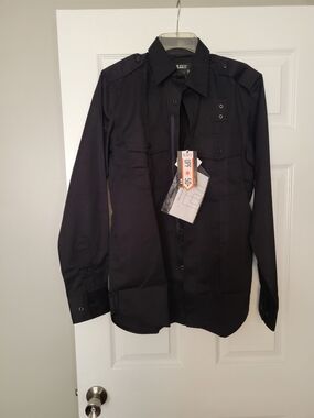5.11 Tactical Men's Black Casual Button Down Shirt
